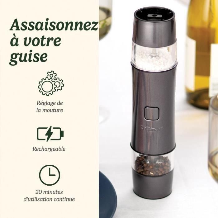 Cuisinart SG6BE CUI3030050152562 Salero y Pimentero Eléctrico Automático Recargable 20 min Azul Medianoche 1 Cuisinart SG6BE CUI3030050152562 Salero y Pimentero Eléctrico Automático Recargable 20 min Azul Medianoche 1