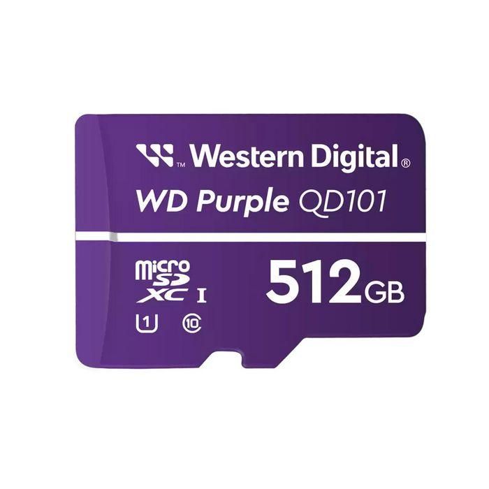Western Digital WD Purple SC Ultra Endurance microSD Card 512GB, microSDXC para cámaras de seguridad y videovigilancia