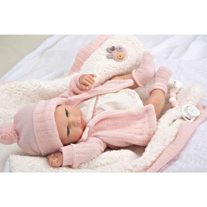Muñeca reborn arias 40 cm marta rosa c/manta 17 Muñeca reborn arias 40 cm marta rosa c/manta 17