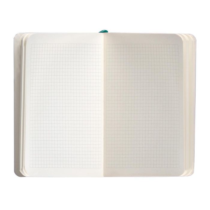 Cuaderno Con Gomilla Antartik Notes Tapa Blanda A6 Cuadricula Verde Aguamarina 100 Hojas 80 gr Fsc 7