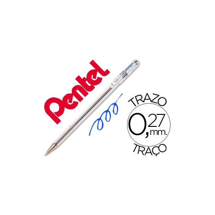 Pentel Bolígrafo Superb Bk77 Bolígrafo Azul Caja 12 Ud