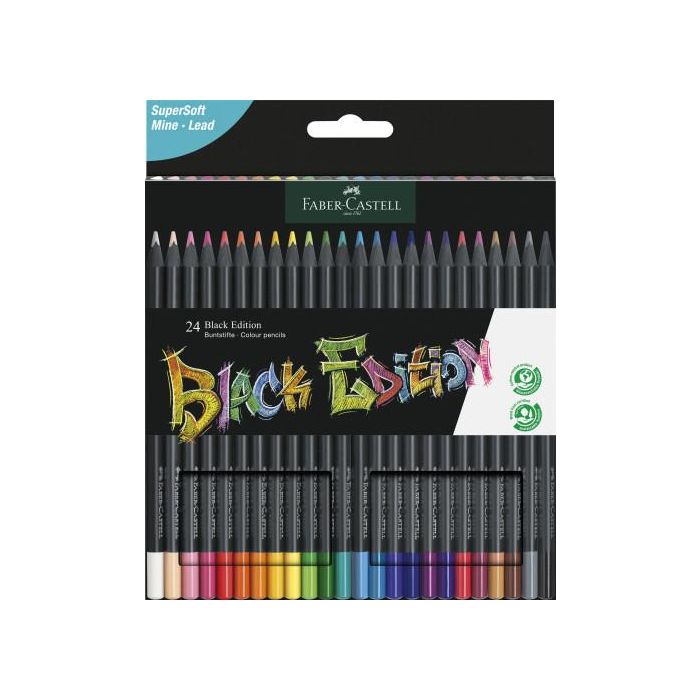Lapices De Colores Faber-Castell Black Edition Estuche De 24