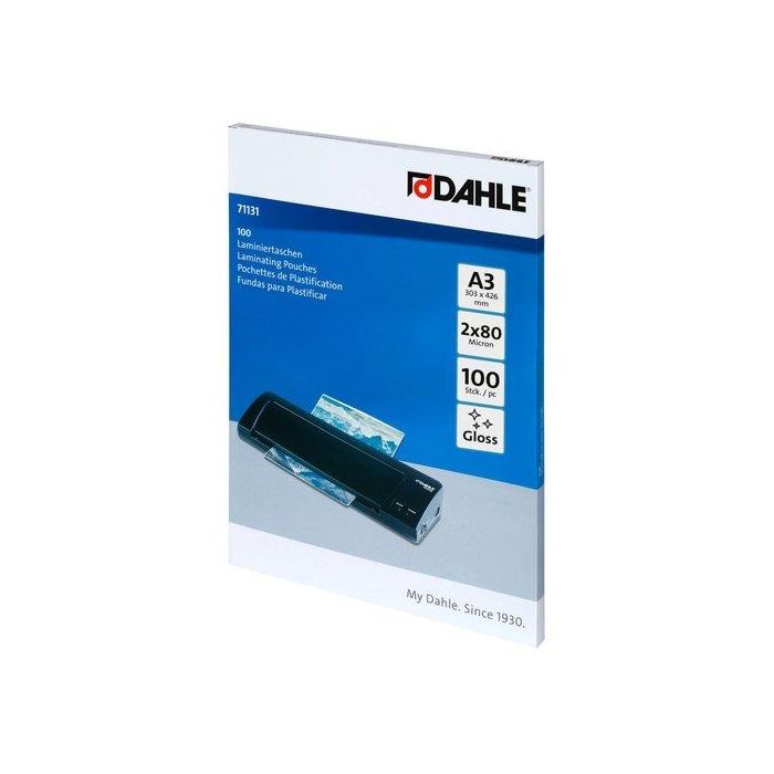 Funda Plastificar Dahle 303X426 (A3) 80Μ Paquete De 100