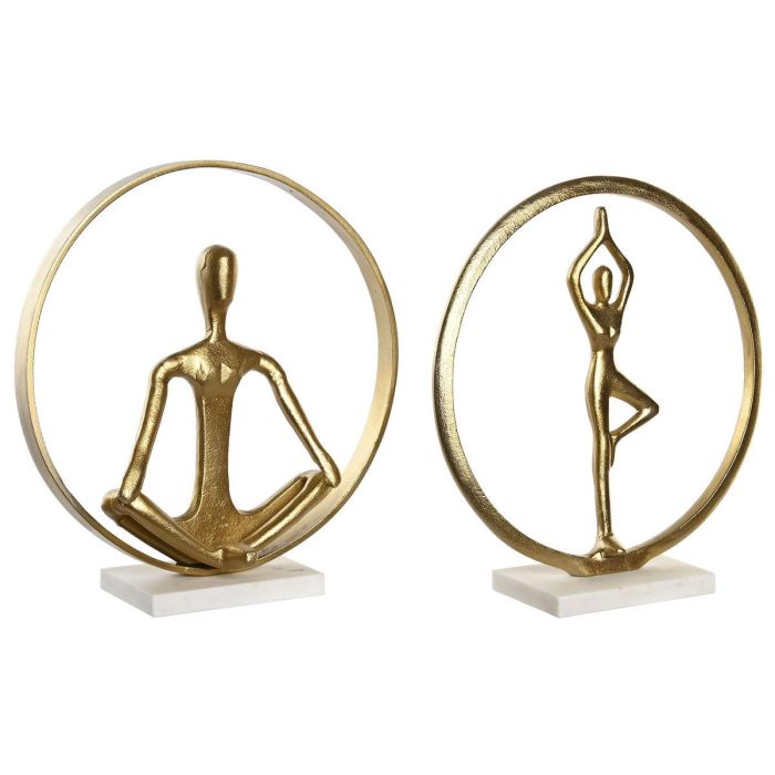 Figura Urban DKD Home Decor Dorado Blanco 11 x 35.5 x 33 cm (2 Unidades) Figura Urban DKD Home Decor Dorado Blanco 11 x 35.5 x 33 cm (2 Unidades)