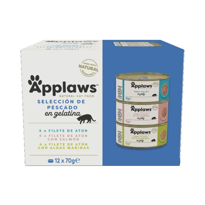 Applaws Cat Lata Selec Pescado Gelatina Multi 12x70 gr