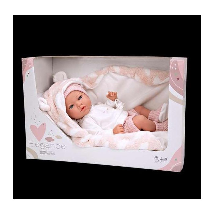 Muñeca elegance 38 cm aria rosa c/ manta (muñeco de peso) (cuerpo vinyl, sexo niña) 4 Muñeca elegance 38 cm aria rosa c/ manta (muñeco de peso) (cuerpo vinyl, sexo niña) 4