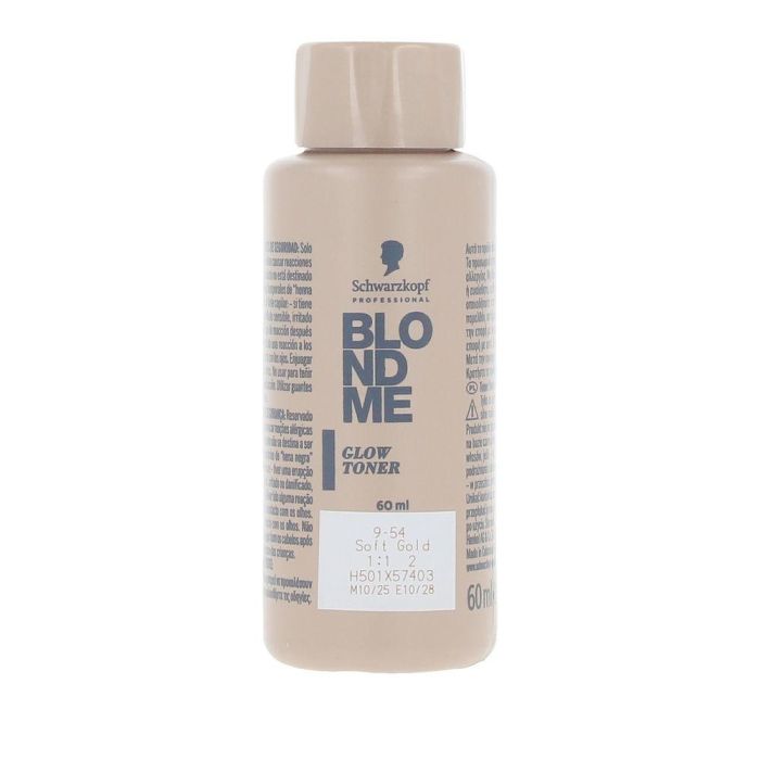 Schwarzkopf BLONDME Matizador de Brillo #Dorado Suave 9-54 - 60 ml para Cabellos Rubios - Tecnología AcidicGlow 0 Schwarzkopf BLONDME Matizador de Brillo #Dorado Suave 9-54 - 60 ml para Cabellos Rubios - Tecnología AcidicGlow 0