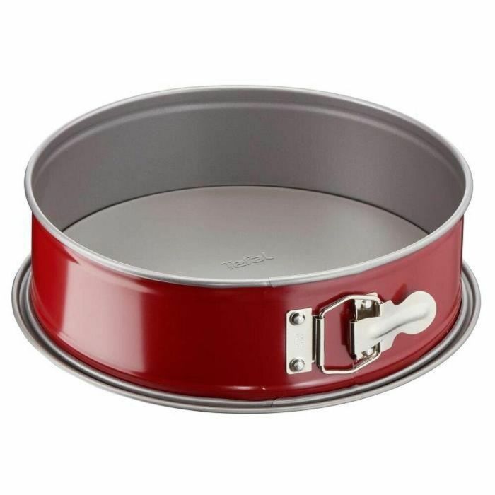 TEFAL Molde de bisagra de acero Delibake - Ø 25 cm - Rojo y gris