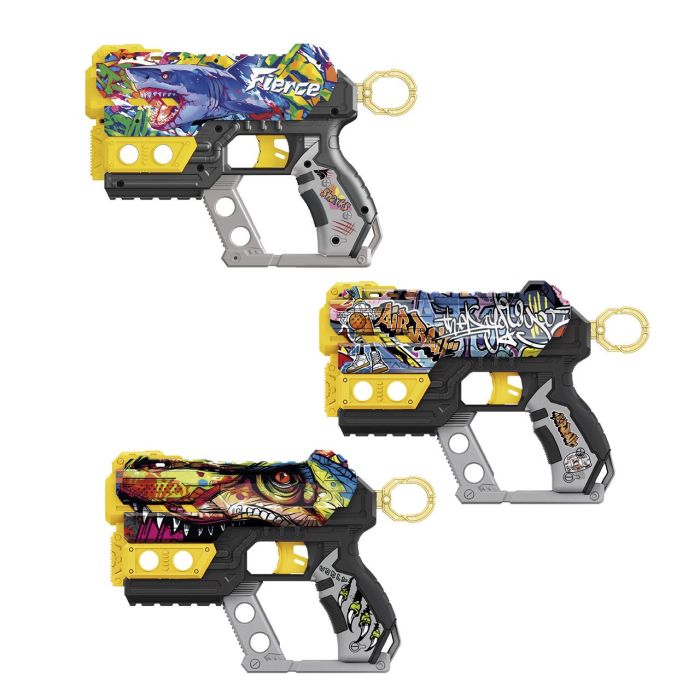 Tachan Blaster Street Shot 6 Dardos T01030 Lanzador de Acción Urbana con Diseño Grafitero y Dardos de Espuma Seguros para +8 Años