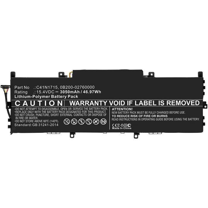 CoreParts Laptop Battery for Asus 45.60Wh Li-Pol 15.2V 3000mAh for Asus U3100FN, Zenbook U3100FN, U3100UN, UX331FN, UX331UA, UX331UA-1A, UX331UA-1B, UX331UA-1E, UX331UAL-1C, UX331UAL-1D, UX331UN, UX331UN-1A, UX331UN-1B, UX331UN-1E, Zenbook 13 UX331UA, UX3 CoreParts Laptop Battery for Asus 45.60Wh Li-Pol 15.2V 3000mAh for Asus U3100FN, Zenbook U3100FN, U3100UN, UX331FN, UX331UA, UX331UA-1A, UX331UA-1B, UX331UA-1E, UX331UAL-1C, UX331UAL-1D, UX331UN, UX331UN-1A, UX331UN-1B, UX331UN-1E, Zenbook 13 UX331UA, UX3