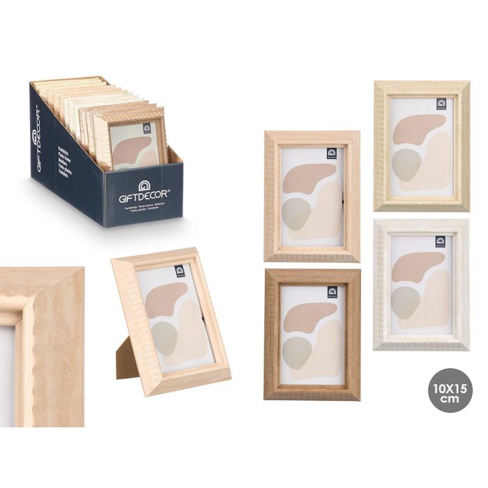 Giftdecor Portafotos Canto 10x15 cm, Madera MDF, Vidrio y Metal, Surtidos en Beige, Blanco, Crema y Marrón (24 Unidades) Giftdecor Portafotos Canto 10x15 cm, Madera MDF, Vidrio y Metal, Surtidos en Beige, Blanco, Crema y Marrón (24 Unidades)
