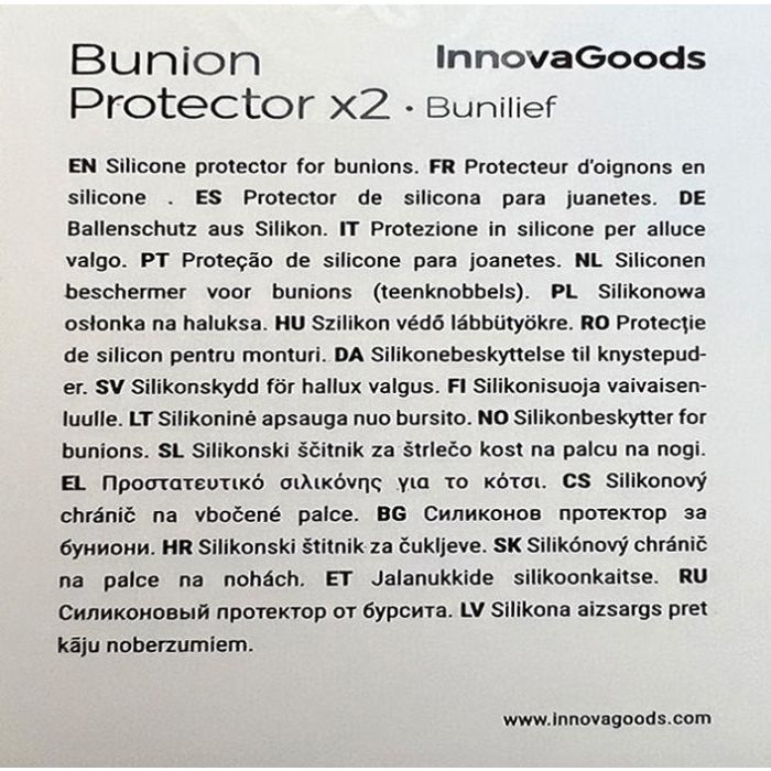Corrector Protector de Silicona para Juanetes Bunilief InnovaGoods 2 Unidades 8 Corrector Protector de Silicona para Juanetes Bunilief InnovaGoods 2 Unidades 8