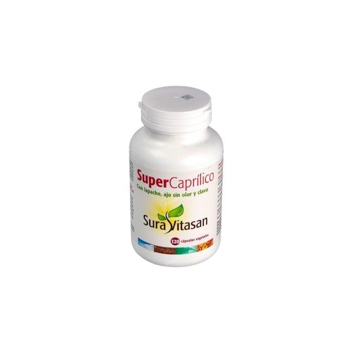 SURA VITASAN Super Caprilico 120 Cápsulas con Lapacho, Ajo, Clavo y Ácido Caprílico para Bienestar Digestivo