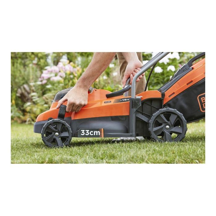 Black & Decker BCMW3318L2-QW Cortacésped Inalámbrico Litio 18V 33 cm, 2.5Ah con 2 baterías y cargador 2