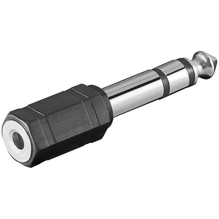 MicroConnect AUDANR Adaptador de Audio Macho 6.35mm a Hembra 3.5mm para Auriculares y Micrófonos