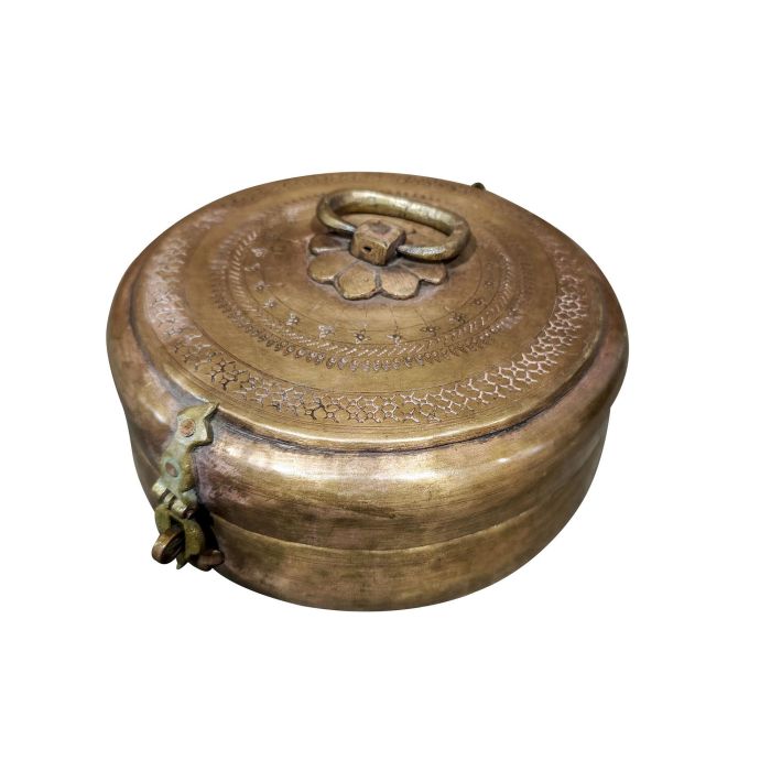 Caja-Joyero Home ESPRIT Cobre Latón 25 x 25 x 10 cm