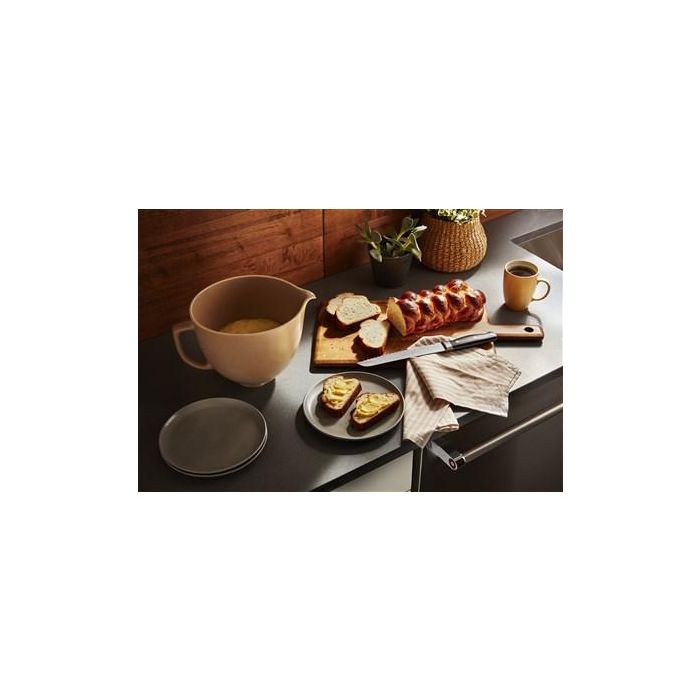 Kitchenaid 5KSM2CB5PFC Bol de Cerámica Fired Clay - Apto Microondas, Horno, Congelador y Lavavajillas, Ligero con Pico Vertedor y Asa 5