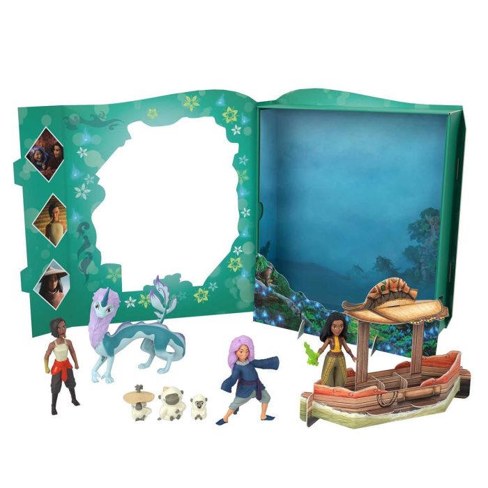 Mattel Hlx24 Mini Libro de Cuentos Disney Raya y el Último Dragón - Pack 7 Personajes Coleccionables: Muñeca Raya, Sisu y Figuras 1