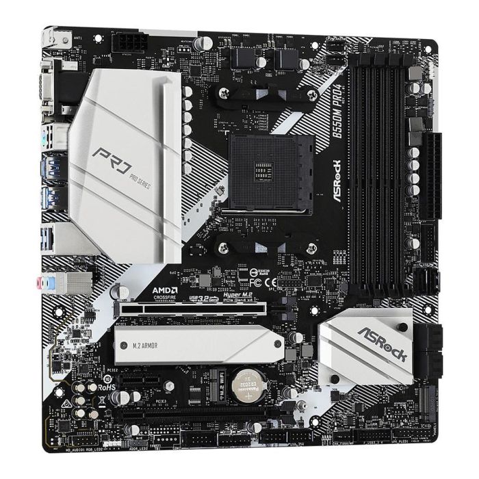 ASRock Placa Base AM4 B550M PRO4 Micro ATX para AMD Ryzen 3000 Series DDR4 3 ASRock Placa Base AM4 B550M PRO4 Micro ATX para AMD Ryzen 3000 Series DDR4 3