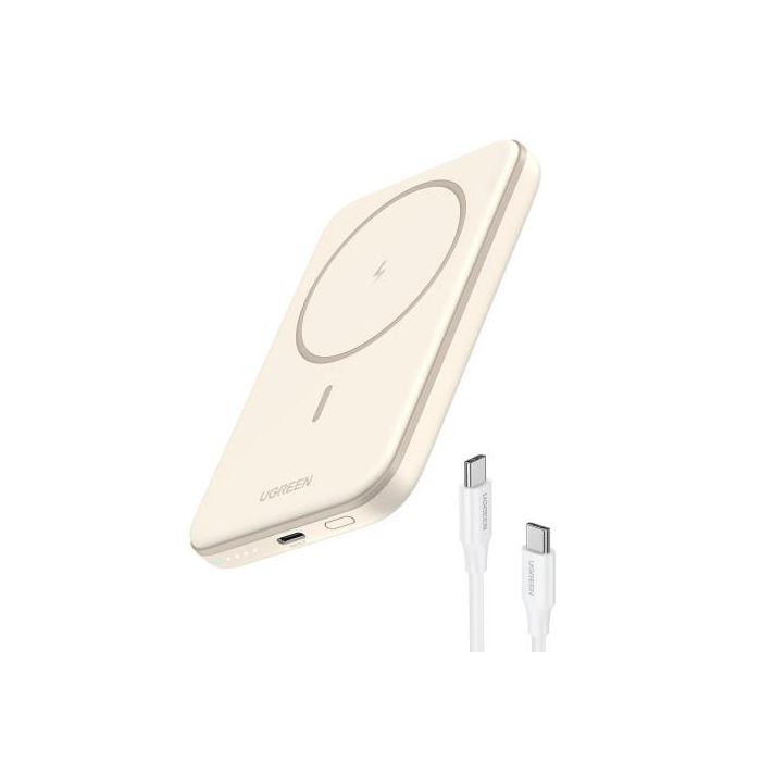 UGREEN 25207 Batería Externa 5000 mAh Cargador Inalámbrico Magnético PD15W USB-C Negro 1