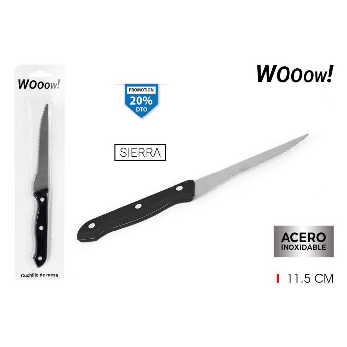 Cuchillo de cocina con sierra 11.5 cm Wooow (36 Unidades) Cuchillo de cocina con sierra 11.5 cm Wooow (36 Unidades)