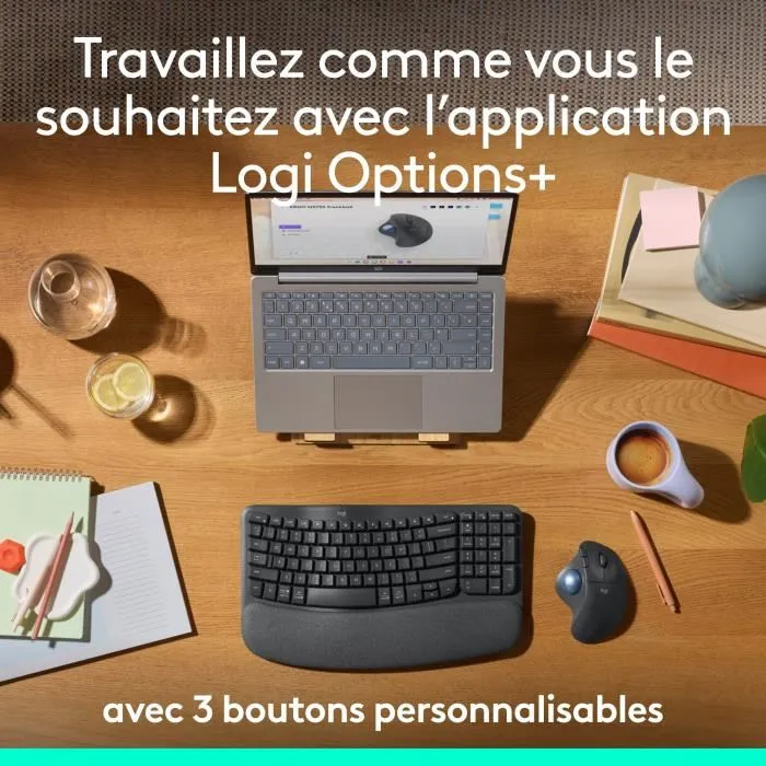 Logitech Ratón Inalámbrico Ergo M575S Negro Bluetooth y Receptor USB 4