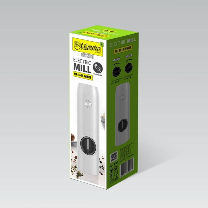 Molinillo para Especias Feel Maestro MR-1615-WHITE Blanco 2