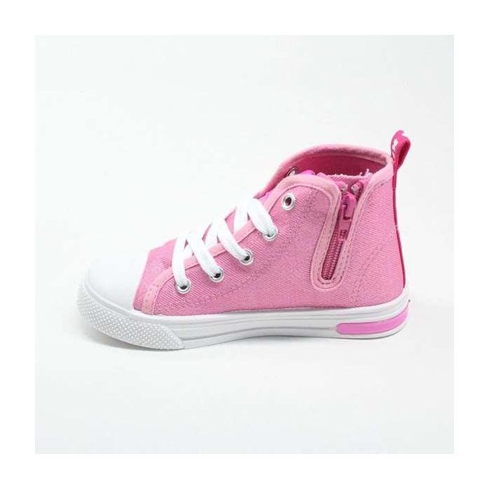 Cerdá T032 Zapatilla Lona Alta con Luces Hello Kitty Rosa Suela PVC Talla 32 2