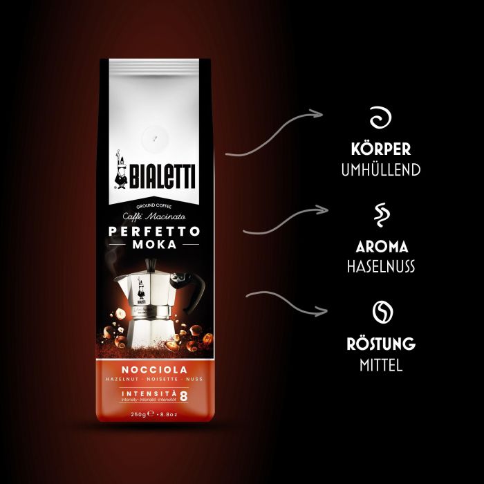 Bialetti Perfetto Moka hazelnut gemahlen 250 g 1 Bialetti Perfetto Moka hazelnut gemahlen 250 g 1