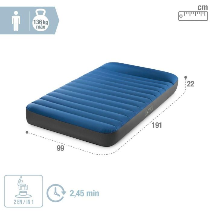 Colchón Hinchable Intex 99 x 22 x 191 cm (4 Unidades) 3 Colchón Hinchable Intex 99 x 22 x 191 cm (4 Unidades) 3