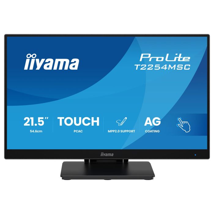 Iiyama T2254MSC-B2AG - Monitor Táctil de 21.5 Pulgadas (54.6 cm), Full HD (1920 x 1080), IPS, Panel LED, 4 ms, Altavoces Integrados, USB, Negro