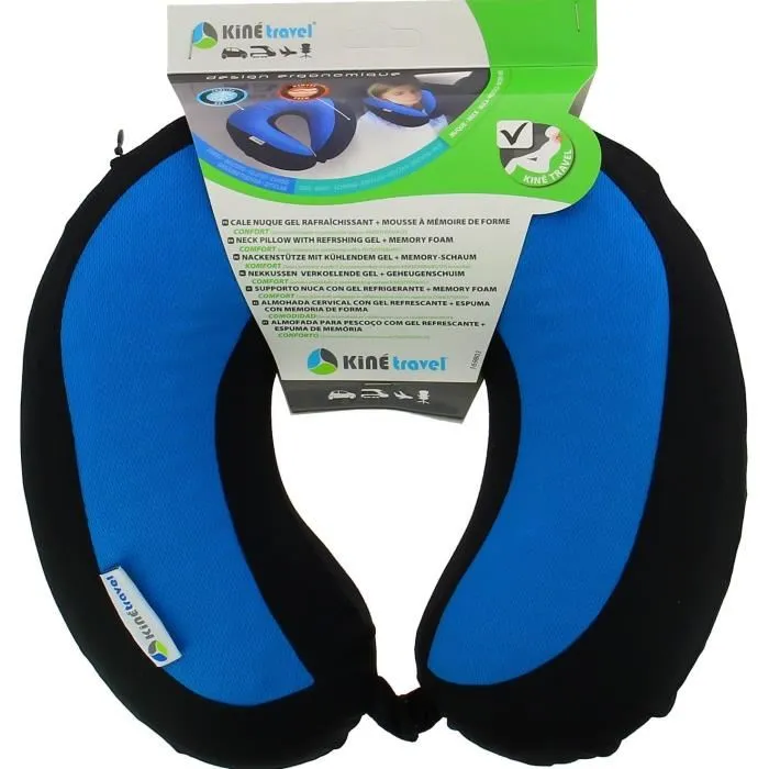 Kine Travel Soporte cervical de gel 169803 Negro y azul 4