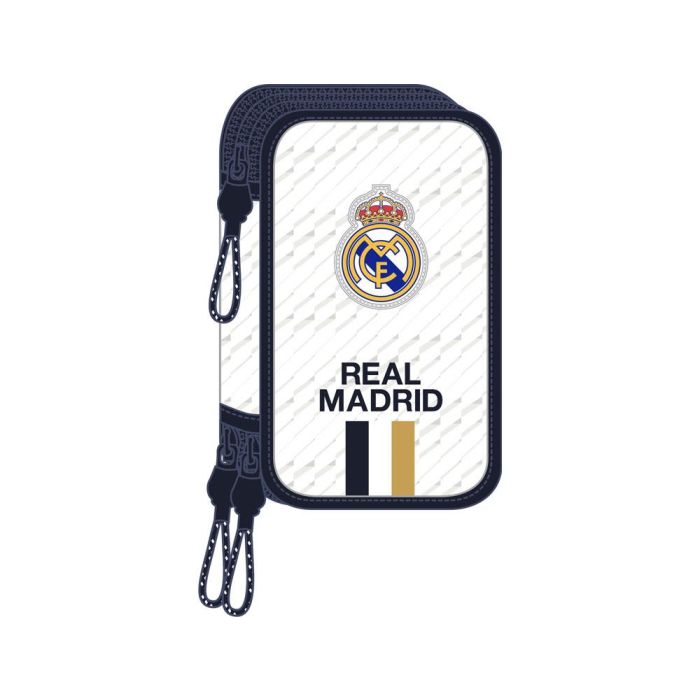 Plumier Triple Real Madrid C.F. Blanco 12.5 x 19.5 x 5.5 cm (36 Piezas)