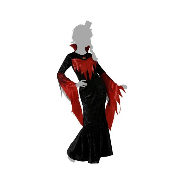 Disfraz Vampiresa Vestido Negro Mujer Adulto XL 4 Disfraz Vampiresa Vestido Negro Mujer Adulto XL 4