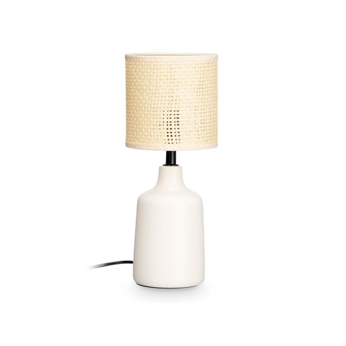Lampara Sobremesa Blanco Roto Redonda Alta Giftdecor 14X34CM (12 Unidades) 1 Lampara Sobremesa Blanco Roto Redonda Alta Giftdecor 14X34CM (12 Unidades) 1