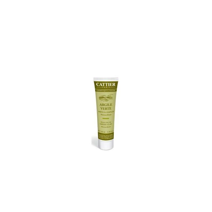 CATTIER Arcilla Verde en Tubo 100g para Pieles Grasas - Mascarilla Facial y Cataplasmas Purificantes