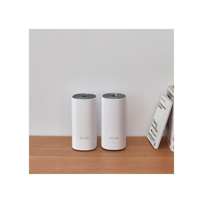 TP-LINK Deco E4 2-pack Router inalámbrico Doble banda (2.4 GHz / 5 GHz) Wi-Fi 5 (802.11ac) Ethernet rápido Blanco 2 TP-LINK Deco E4 2-pack Router inalámbrico Doble banda (2.4 GHz / 5 GHz) Wi-Fi 5 (802.11ac) Ethernet rápido Blanco 2