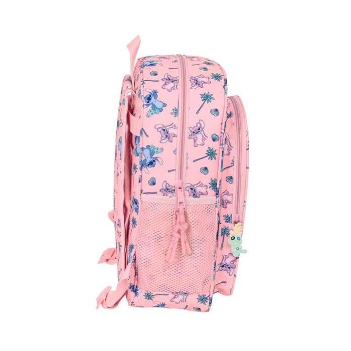 Safta Mochila - Mochila junior Stitch Beach, adaptable a carro, 32x38x12 cm