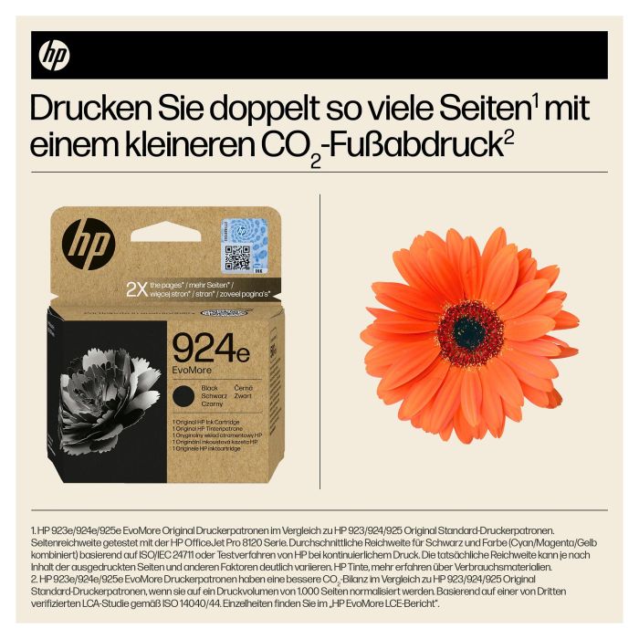 HP Cartucho Tinta Original EvoMore 924e Negra Alto Rendimiento XL 1000 páginas Individual 4