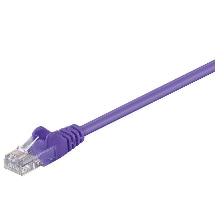 MicroConnect Cable de Red CAT5e U/UTP Púrpura 0.25m - Conexión Confiable para Switch, Módem o Router
