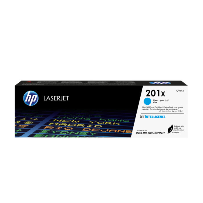 HP Laserjet Pro M252,M277 201X Toner Cian Alta 2.300 pag