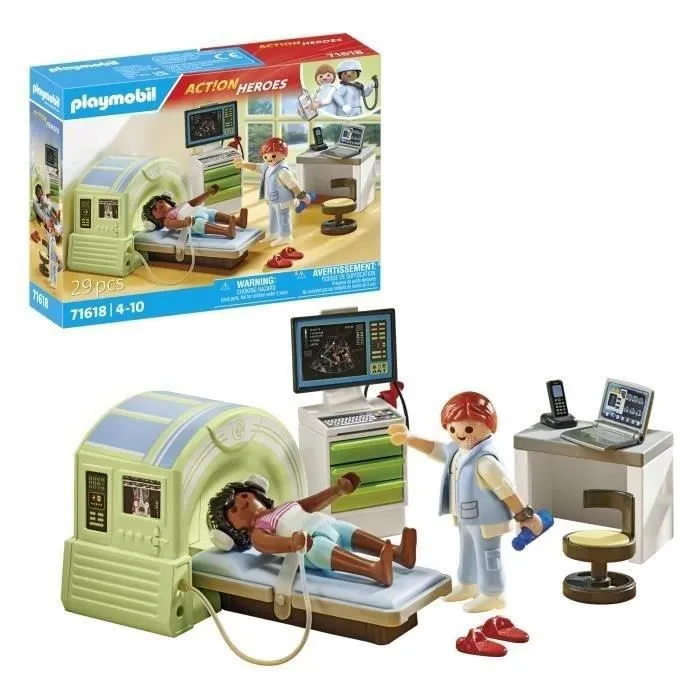 Playmobil 71618 Resonancia Con Paciente Juguete Médico para Niños +4 Años 3