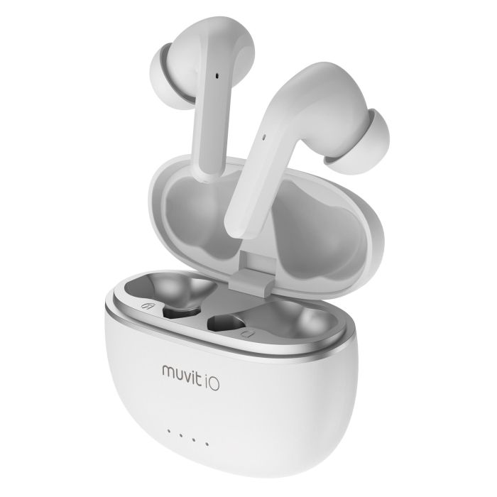 Muvit Auriculares iO G60 True Wireless Inalámbricos Bluetooth 5.3 con Cancelación Activa de Ruido (ANC), Resistente al Agua IPX4, Batería 30h, App, Blanco Muvit Auriculares iO G60 True Wireless Inalámbricos Bluetooth 5.3 con Cancelación Activa de Ruido (ANC), Resistente al Agua IPX4, Batería 30h, App, Blanco