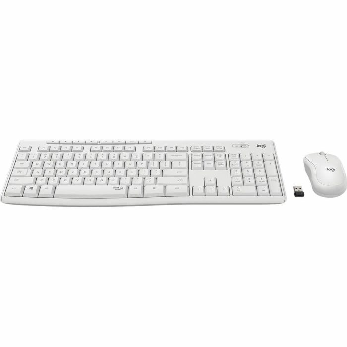 Logitech MK295 Silent Teclado y Ratón Inalámbrico RF, Español QWERTZ, Formato Completo, Oficina, Blanco 2