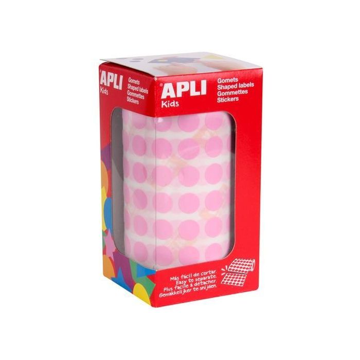 Apli Gomets Permanentes Redondos Ø10,5 mm Rollo De 5192 Rosa