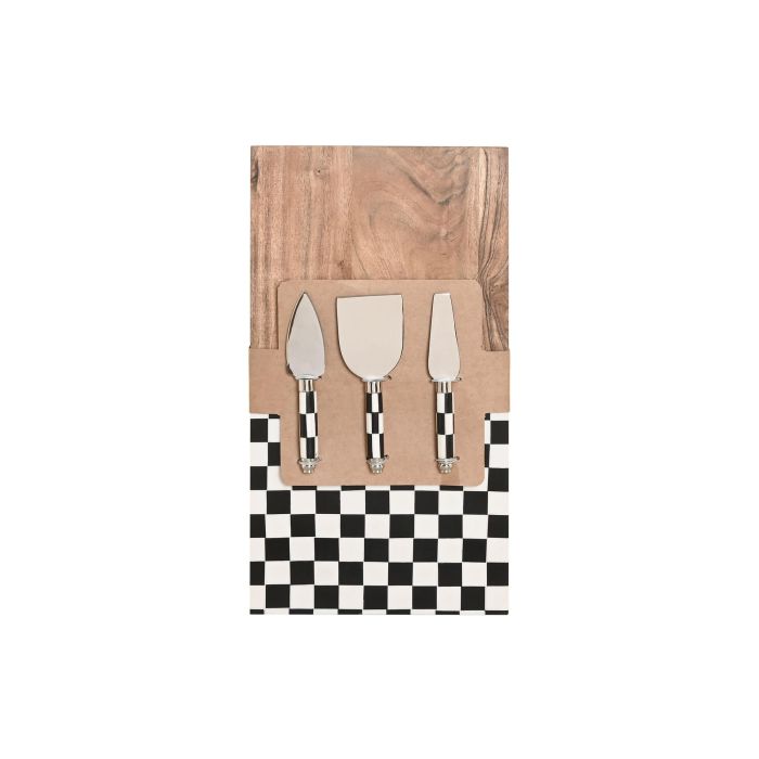 Tabla Cortar Moderno DKD Home Decor Blanco Negro 38 x 1.5 x 20 cm Set de 4 0 Tabla Cortar Moderno DKD Home Decor Blanco Negro 38 x 1.5 x 20 cm Set de 4 0