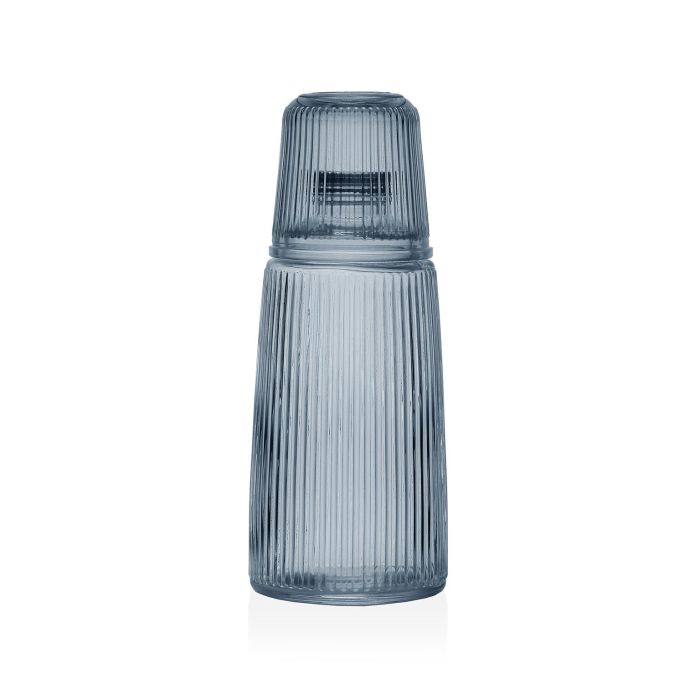 Botella de Agua Versa Azul Vidrio Aluminio 10,3 x 26 x 10,3 cm 2 Botella de Agua Versa Azul Vidrio Aluminio 10,3 x 26 x 10,3 cm 2