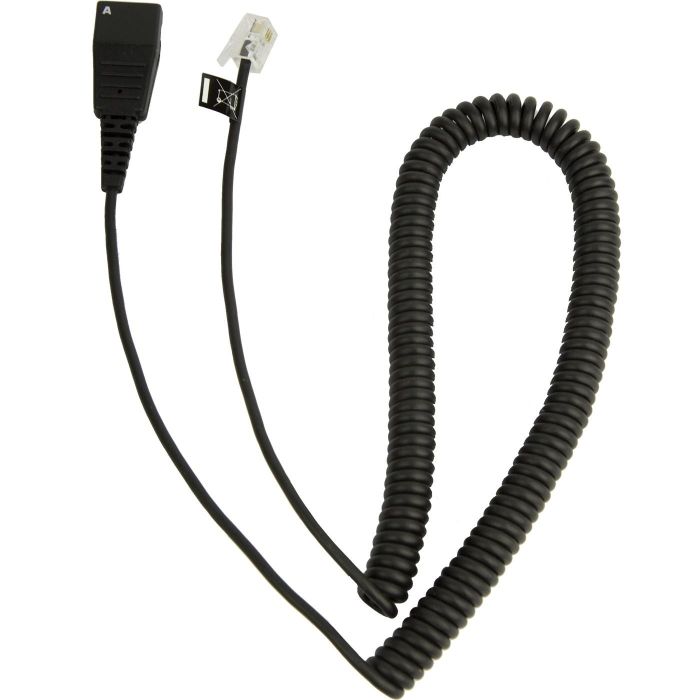 Jabra Cable de Conexión QD a RJ10 Espiral para Lucent & Cisco