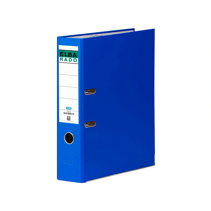 Elba Archivador de Palanca DIN A4 Azul Lomo 80 mm Rado Chic Cartón Forrado Resistente 1