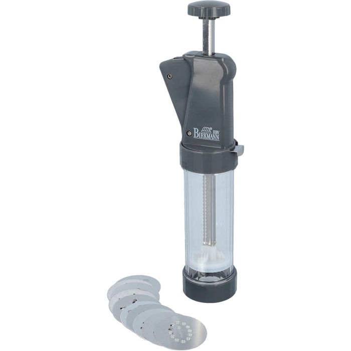 BIRKMANN BIR4026883421943 Prensa para Galletas EASY BAKING Plástico - Incluye 10 Discos Estampados 8x28x6cm